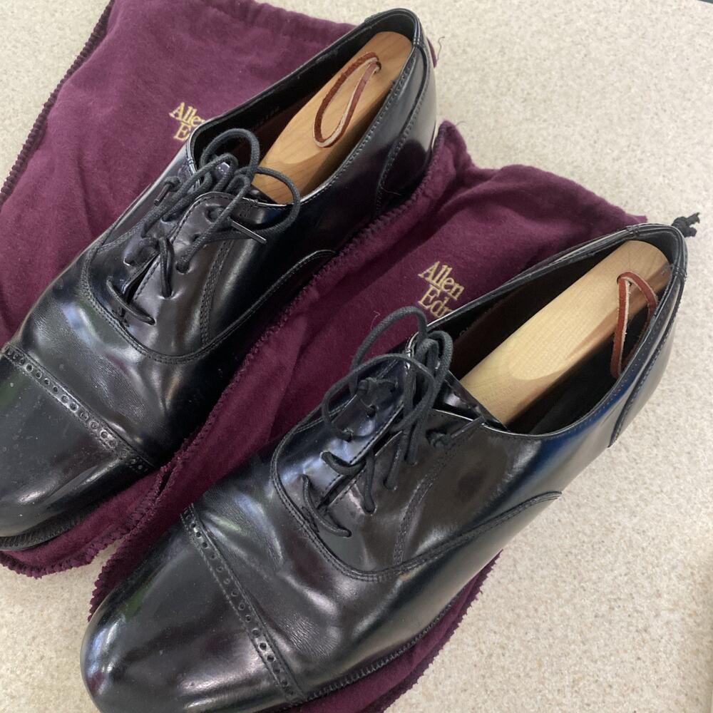allen edmonds park avenue black men’s shoes size 10 1/2 D J21